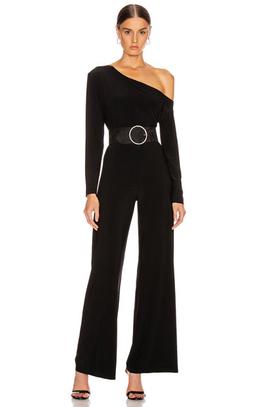 Long Sleeve Drop Shoulder Jumpsuit