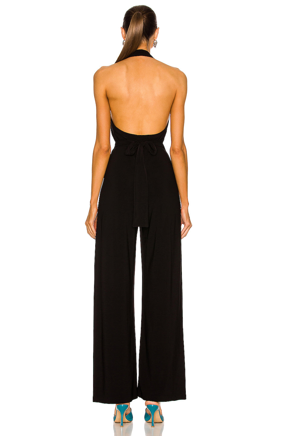 Halter Wrap Straight Leg Jumpsuit