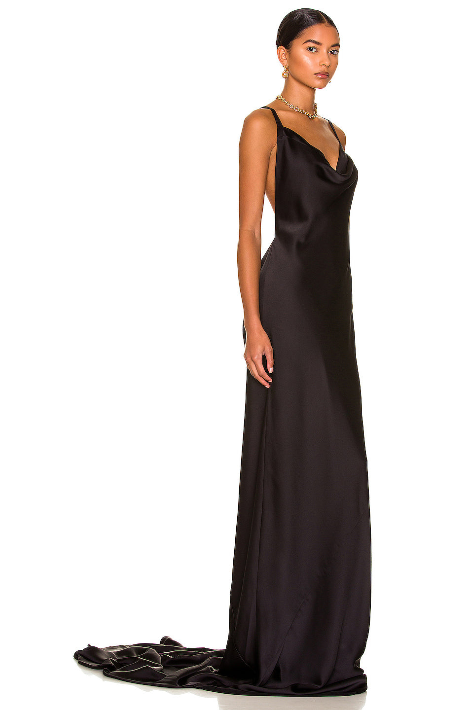 Cross Back Bias Gown