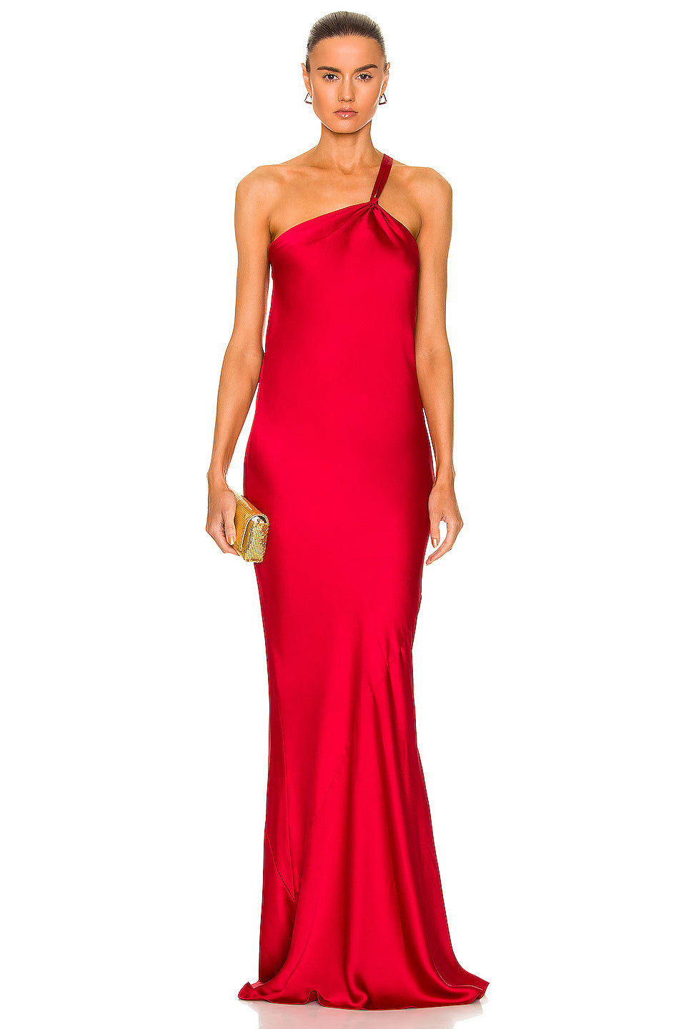 One Shoulder Bias Gown