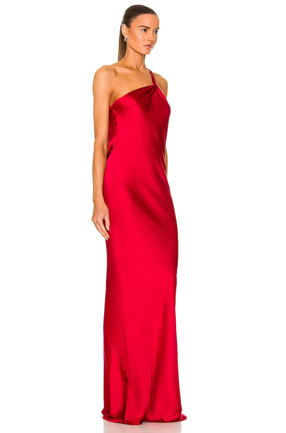 One Shoulder Bias Gown