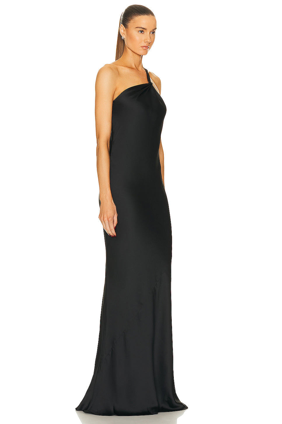 One Shoulder Bias Gown