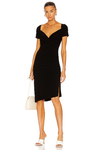 Sweetheart Side Drape Dress