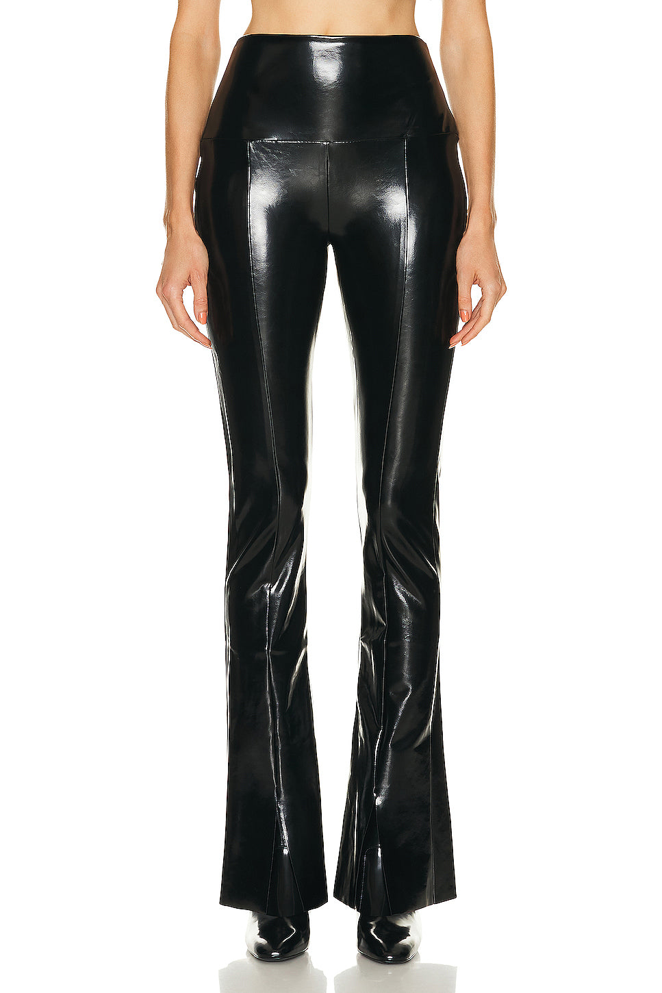 Faux Leather Spat Legging