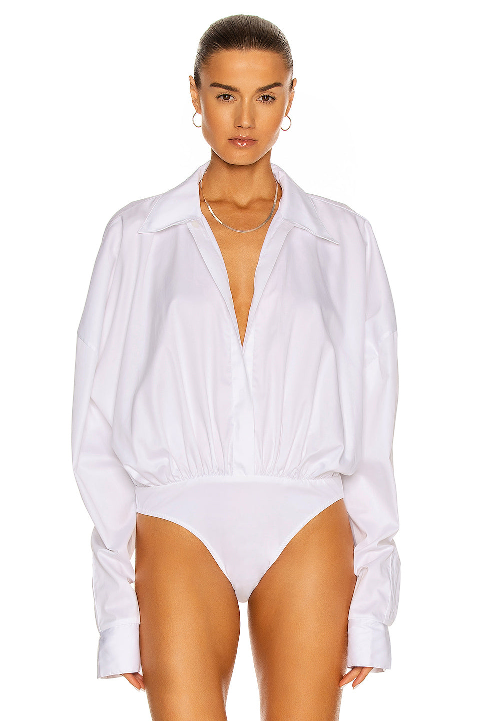 Oversized Boyfriend Shirt Bodysuit