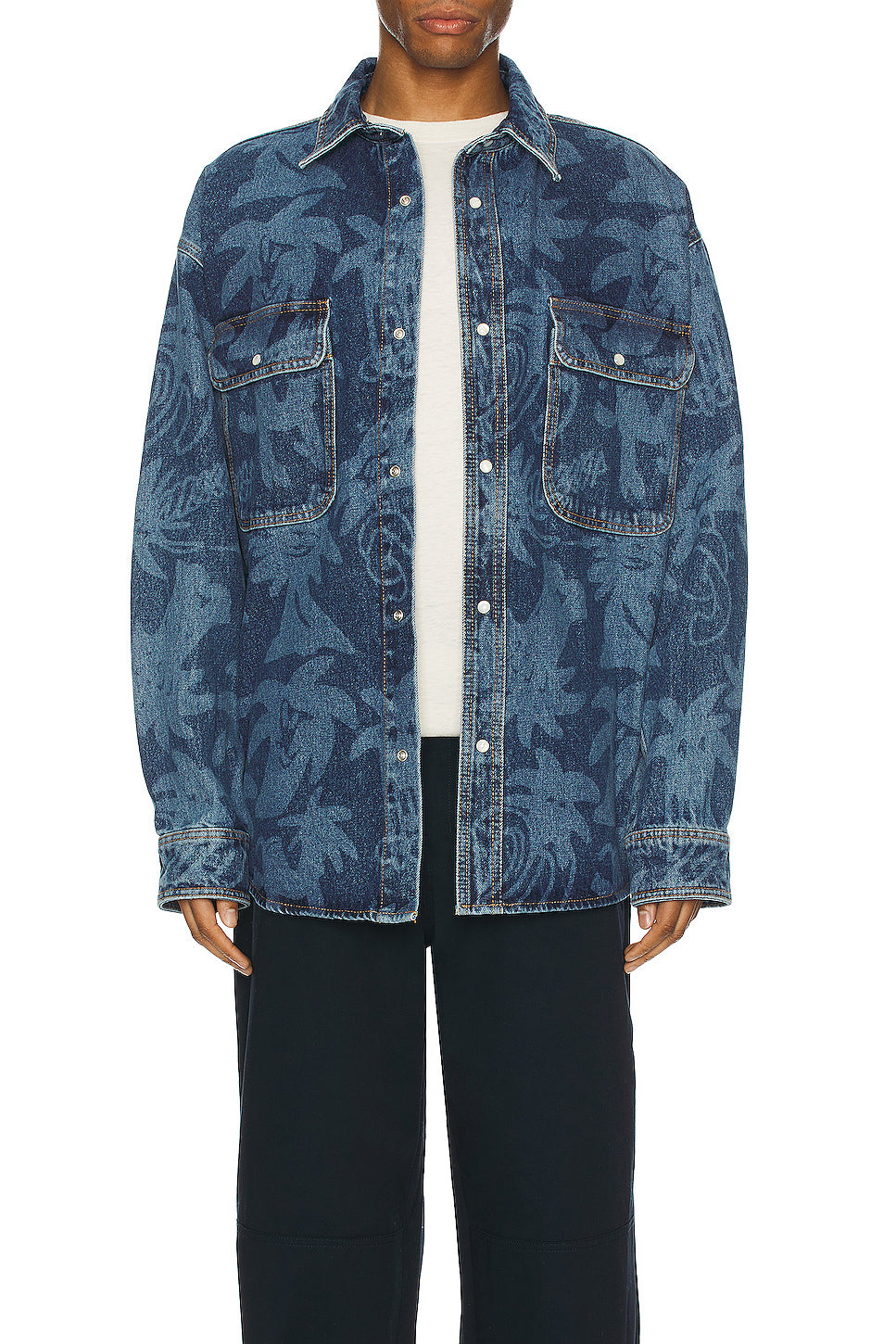 All Over Laser Denim Shirt