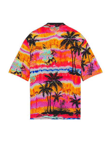 Psychedelic Palms Bowling Shirt