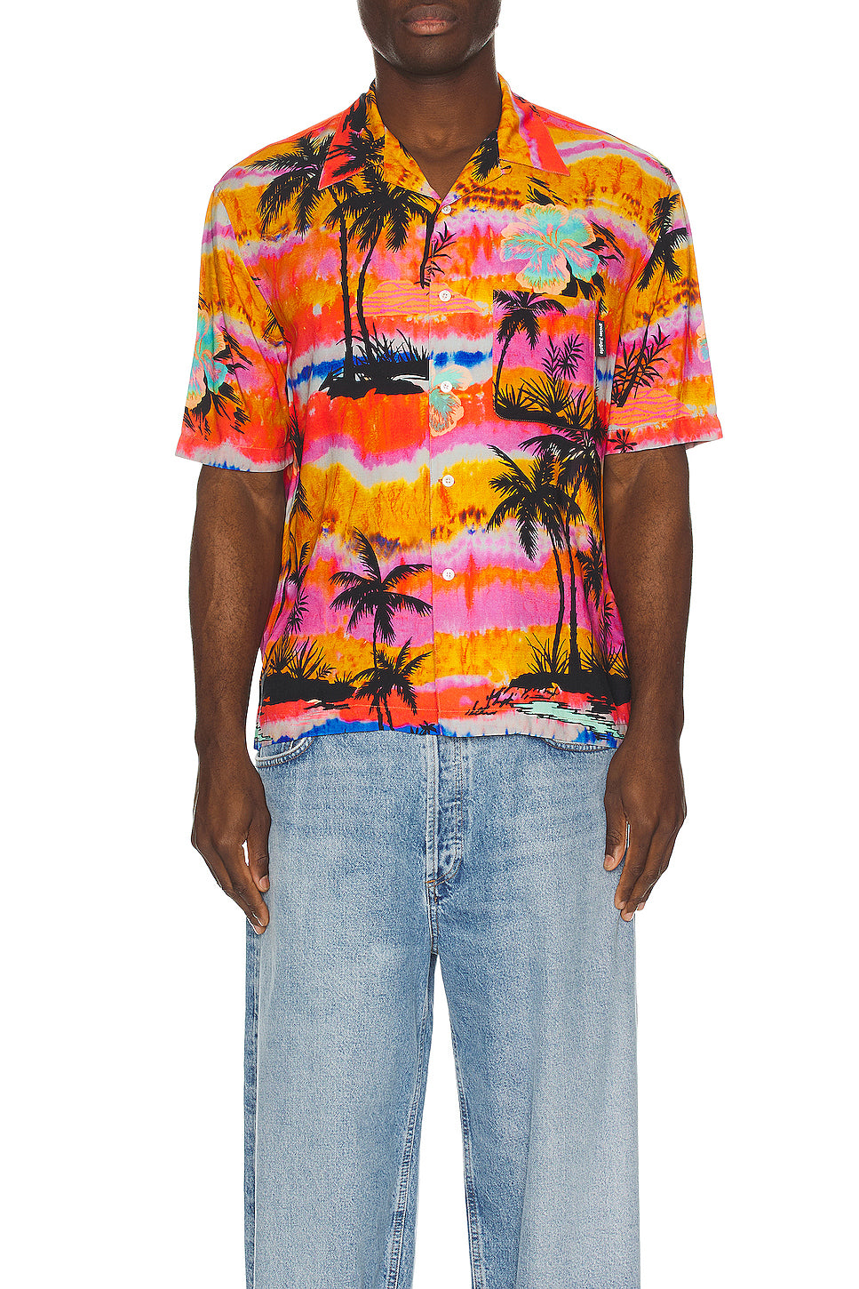 Psychedelic Palms Bowling Shirt