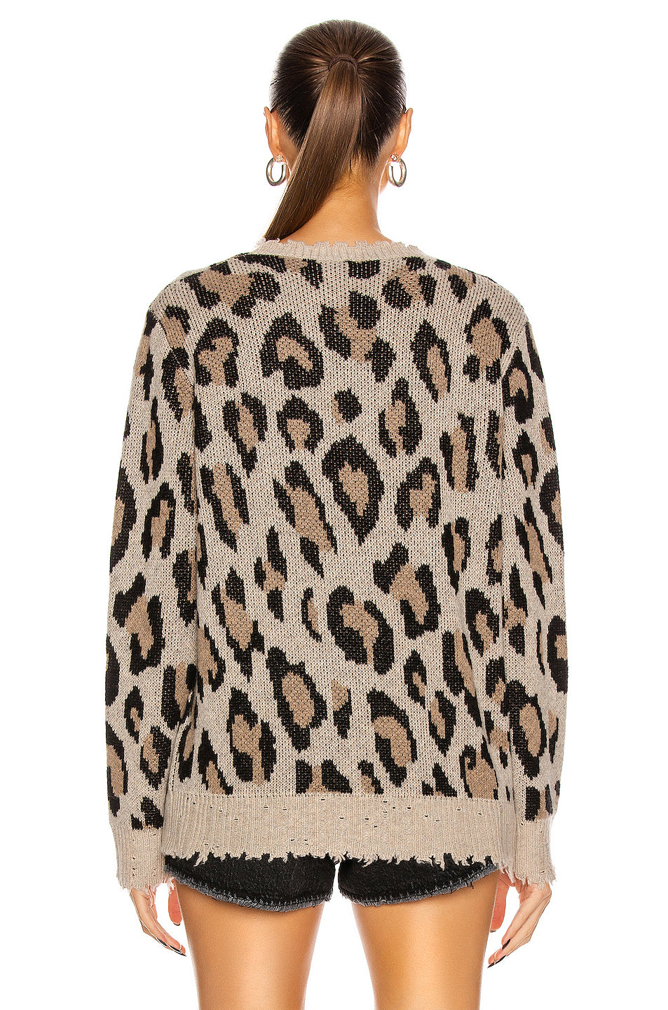 Leopard Cashmere Crewneck Sweater