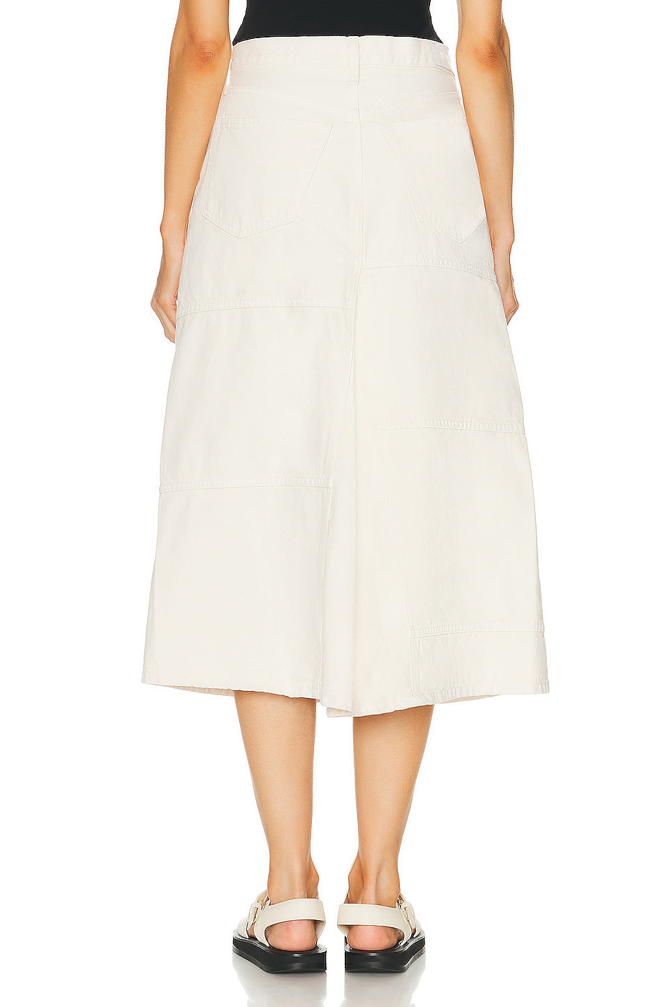 Mid Rise Seamed Skirt