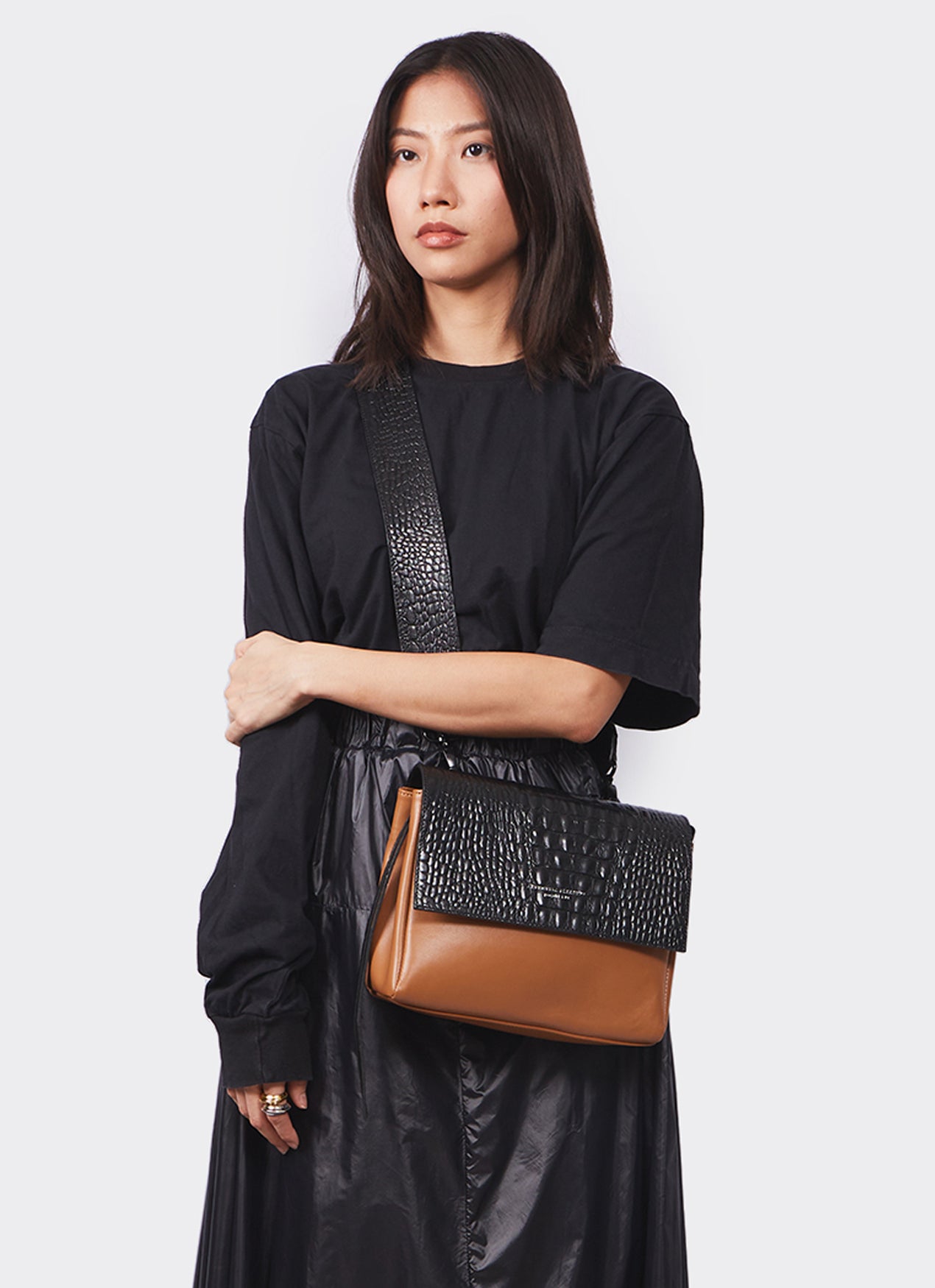 Mini Cassels Bag Black & Camel