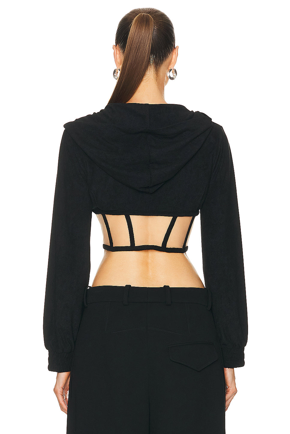 Zip Up Corset Hoodie