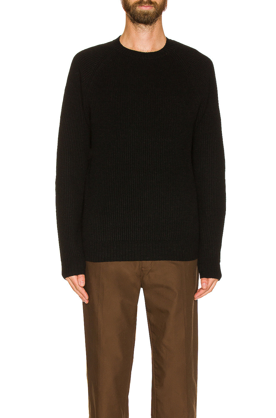 Ribbed Wool Crewneck Sweater