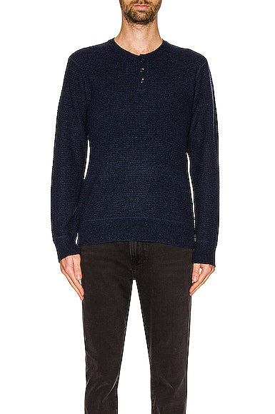 Button Henley Sweater