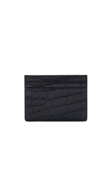 Croc Leather Card Case