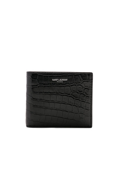 Matte Croc Billfold Wallet