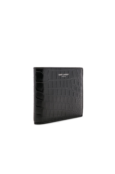 Matte Croc Billfold Wallet