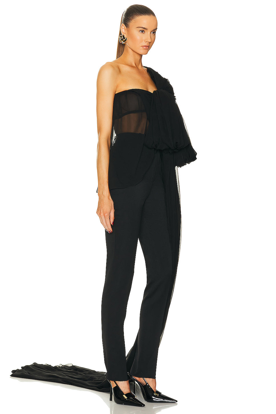 One Shoulder Drape Top