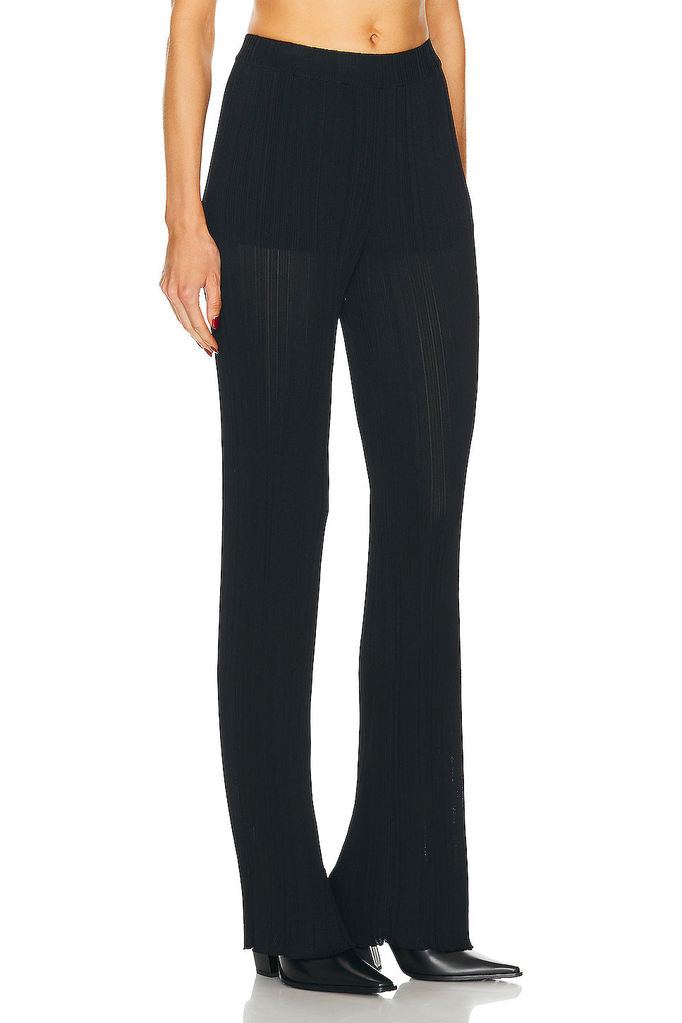 Lightweight Plisse Knit Trousers