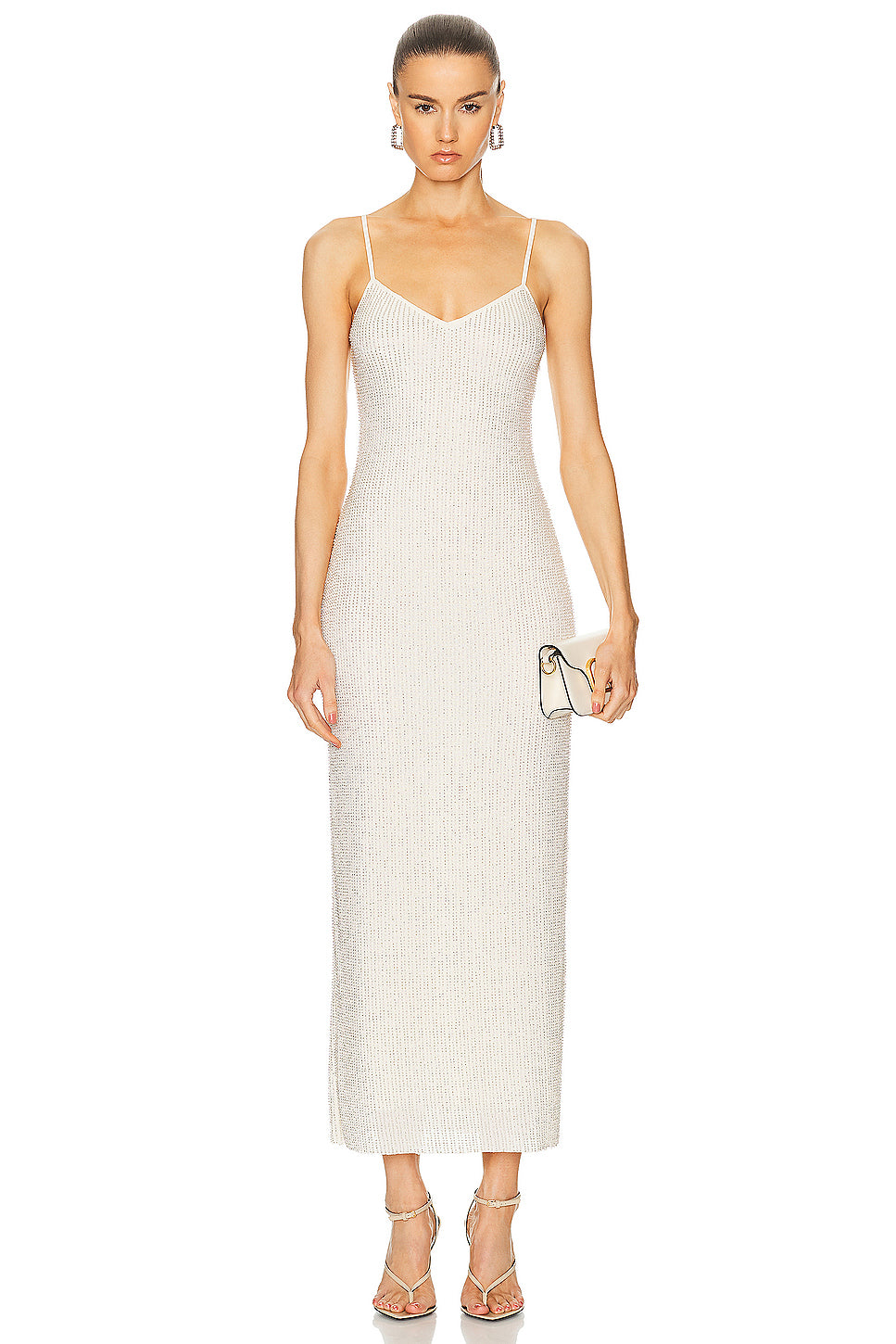 Beaded Mesh Maxi Dress