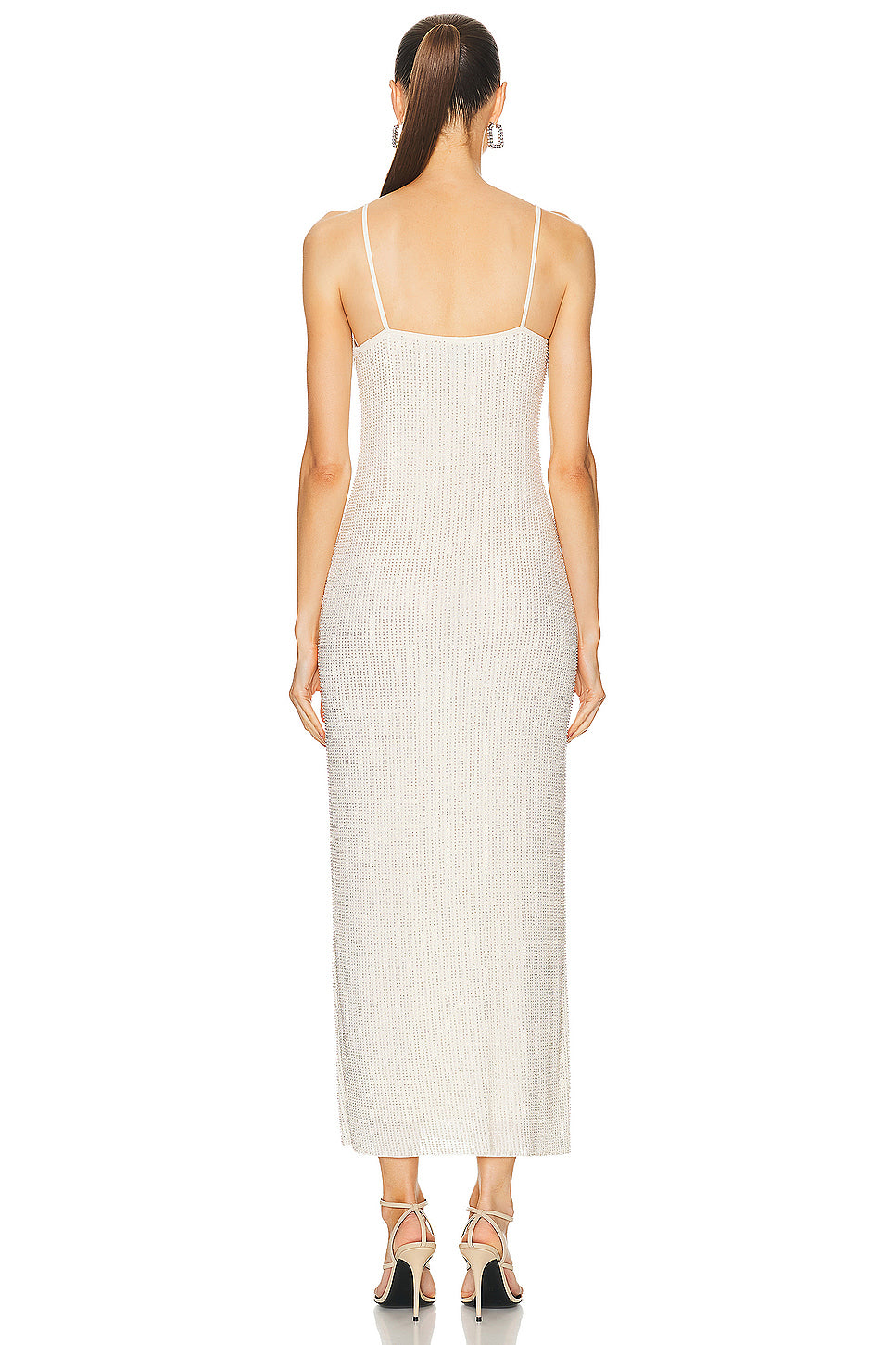 Beaded Mesh Maxi Dress