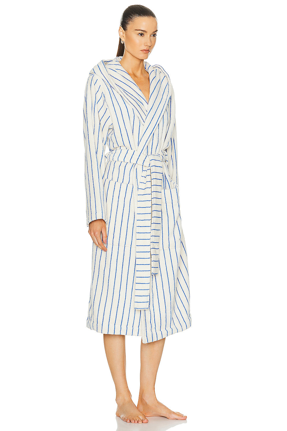 Hooded Stripe Bathrobe