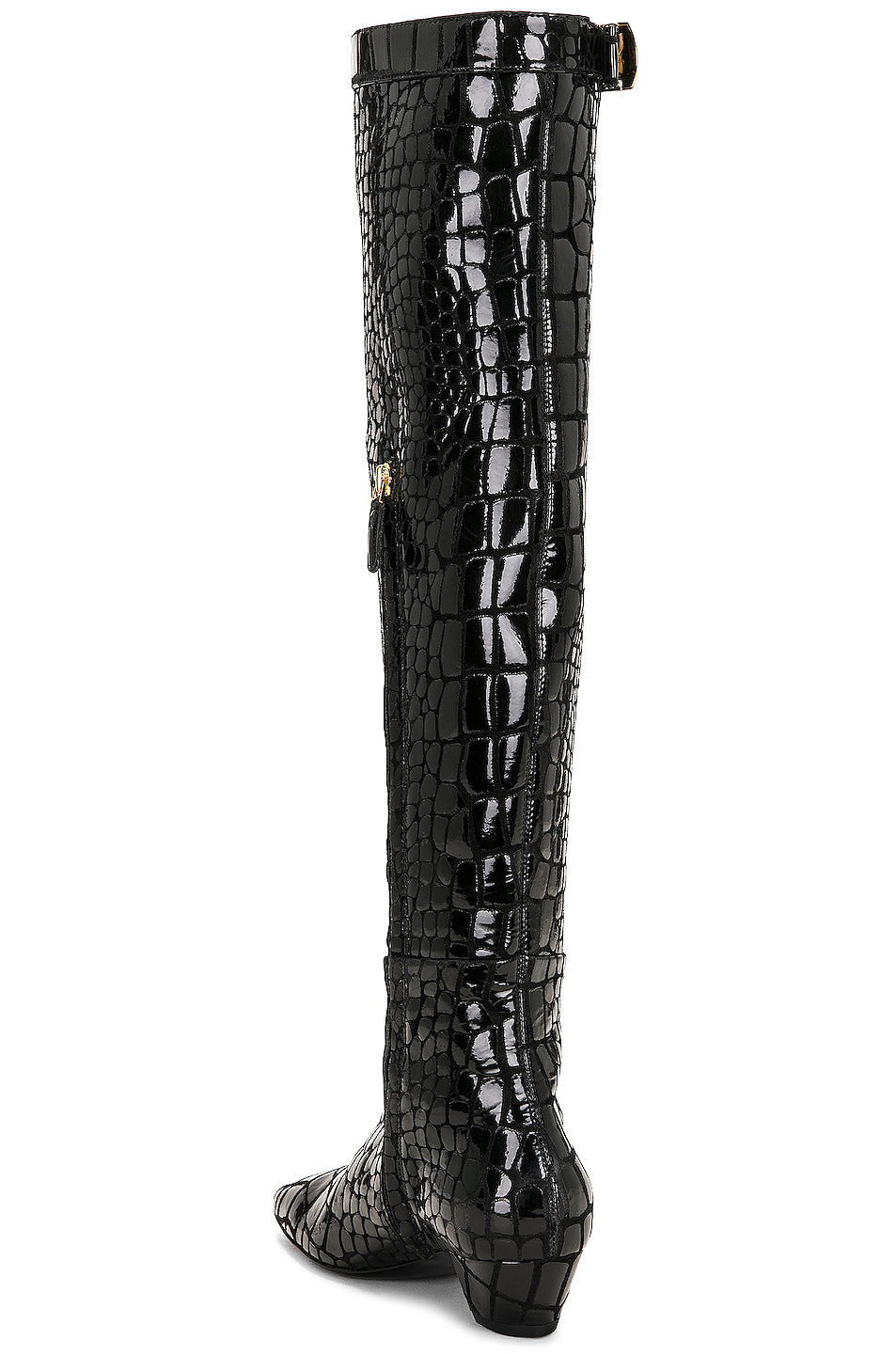 Printed Croco 90's Over the Knee Boot