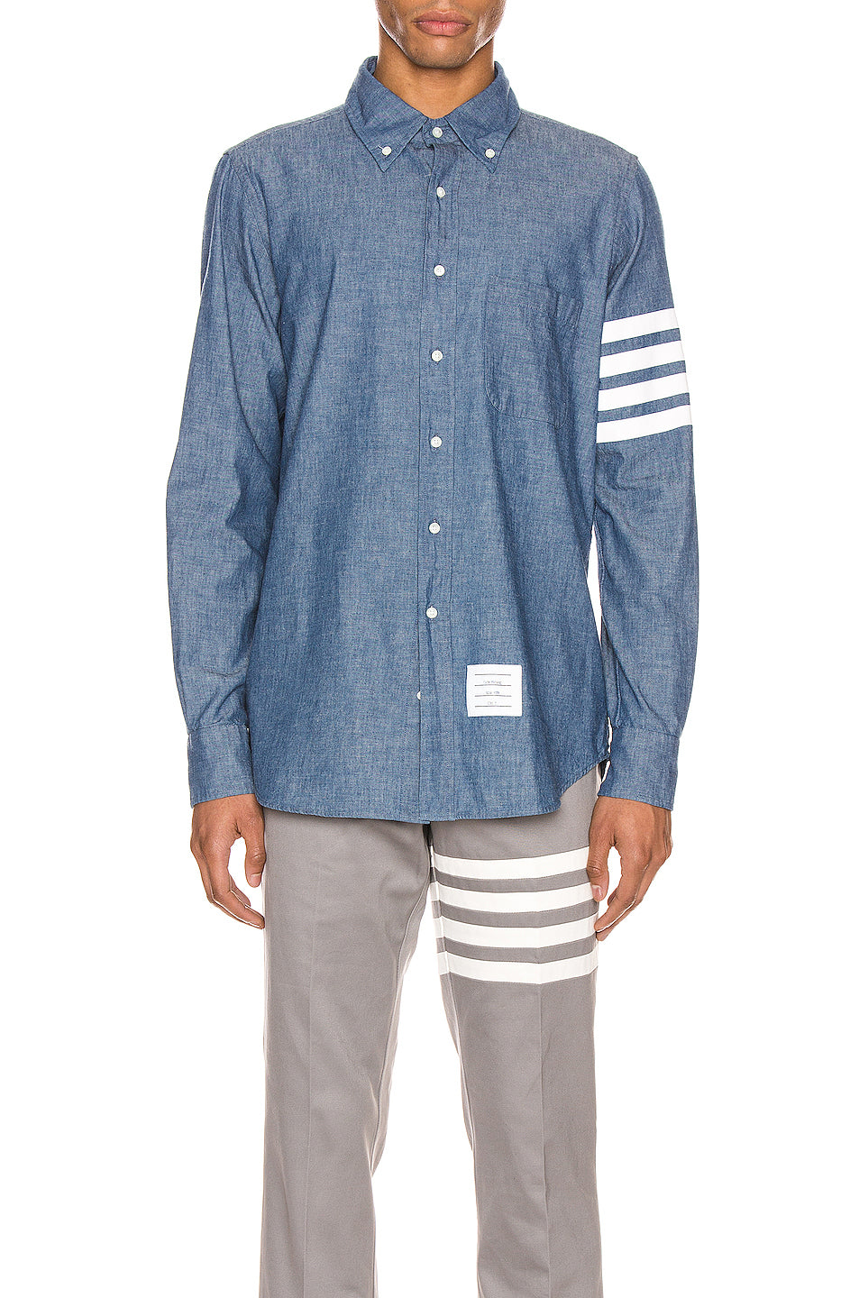 Straight Fit Button Down Long Sleeve Shirt