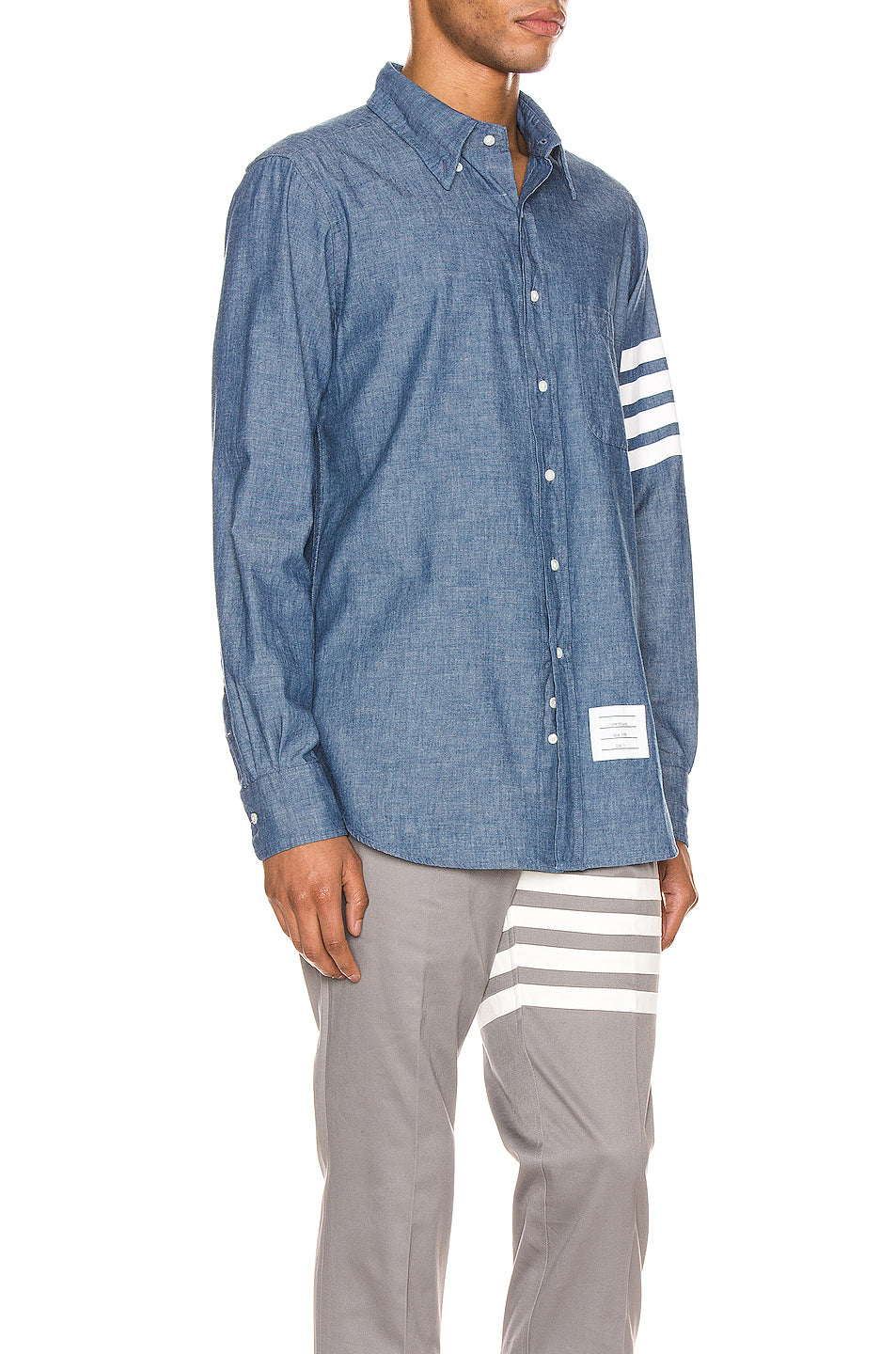 Straight Fit Button Down Long Sleeve Shirt