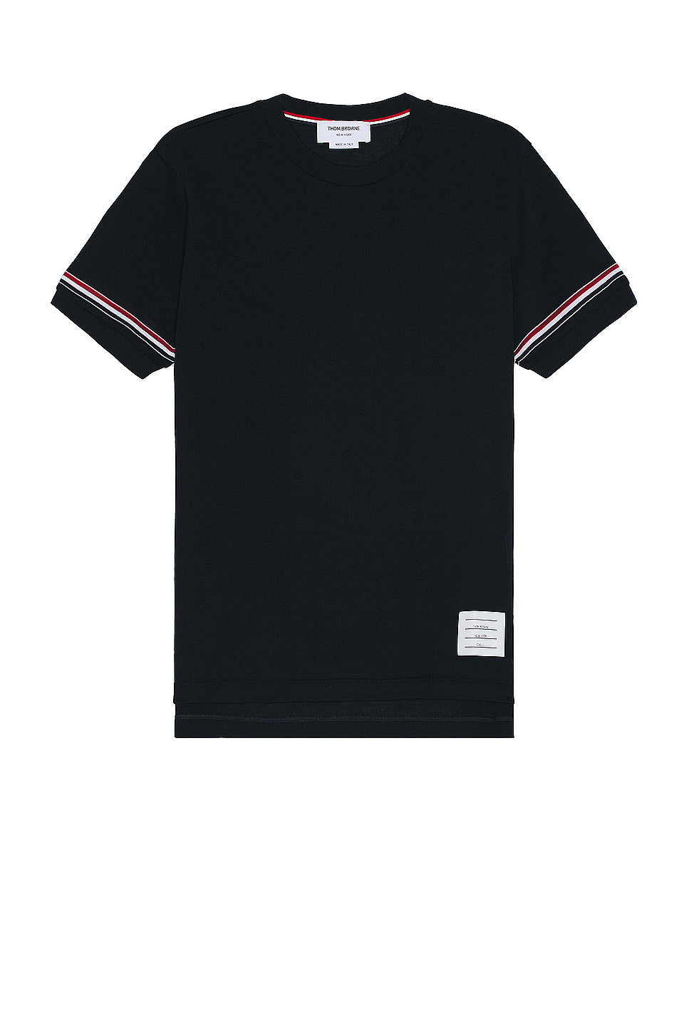 RWB Stripe Short Sleeve Rib Cuff Tee