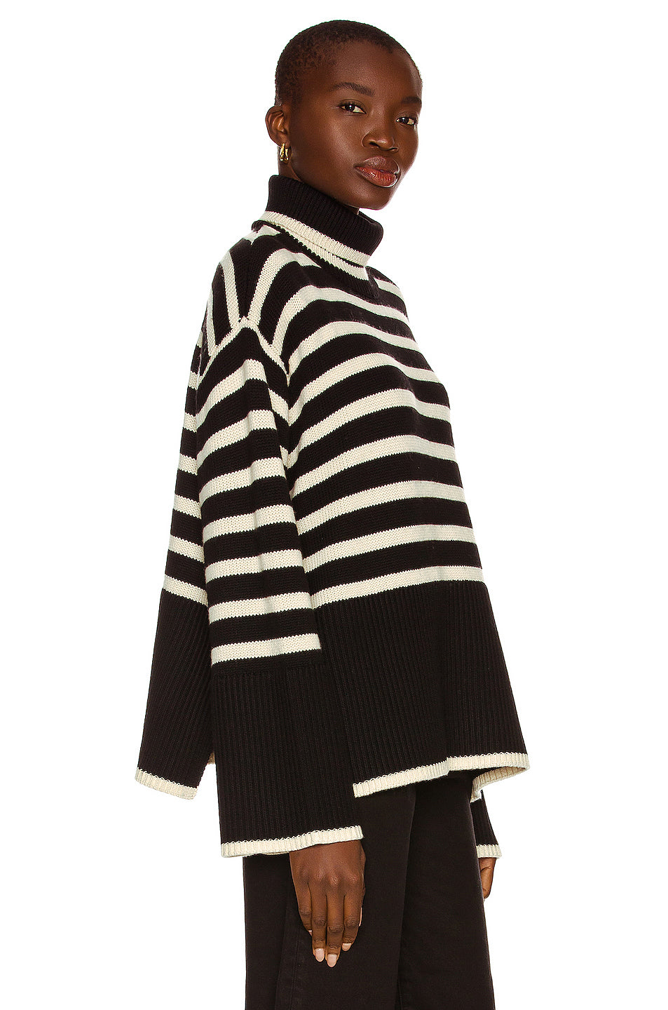 Signature Stripe Turtleneck Sweater