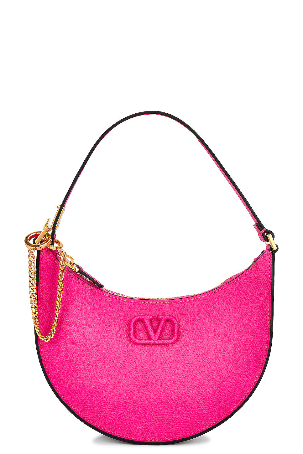 V Logo Signature Mini Hobo Bag