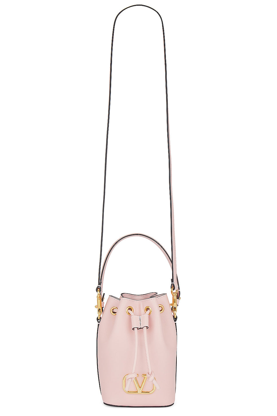 V Logo Signature Mini Bucket Bag