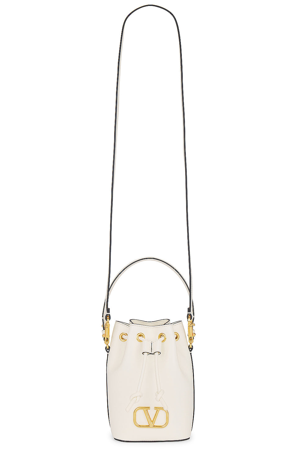 V Logo Signature Mini Bucket Bag