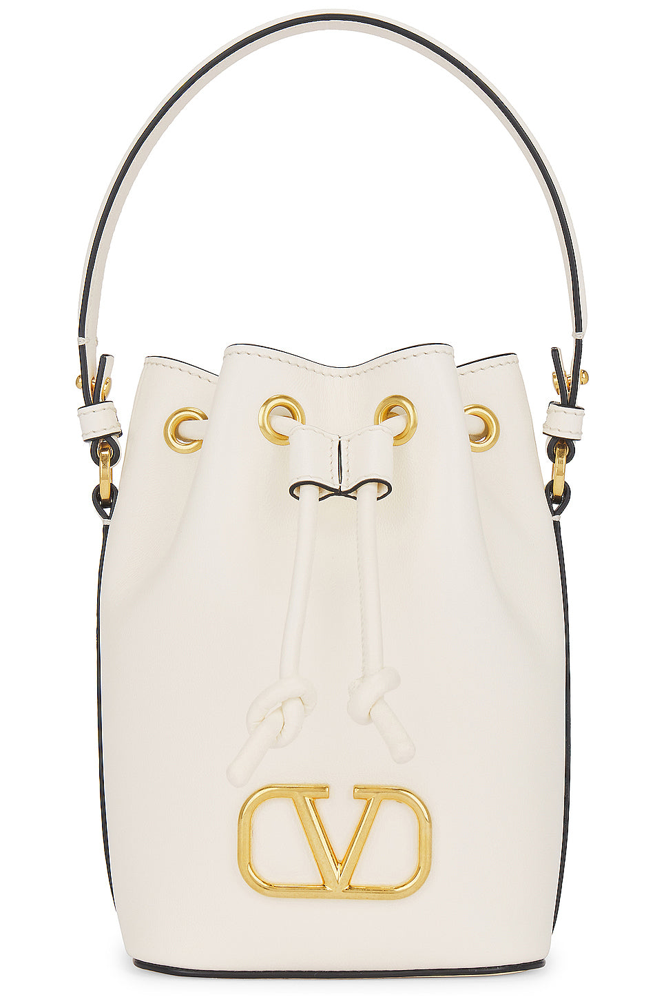 V Logo Signature Mini Bucket Bag