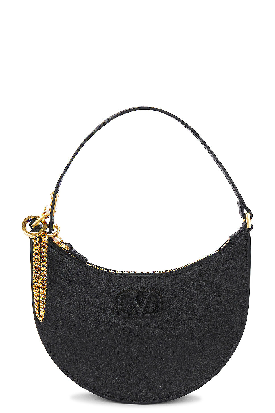 V Logo Signature Mini Hobo Bag