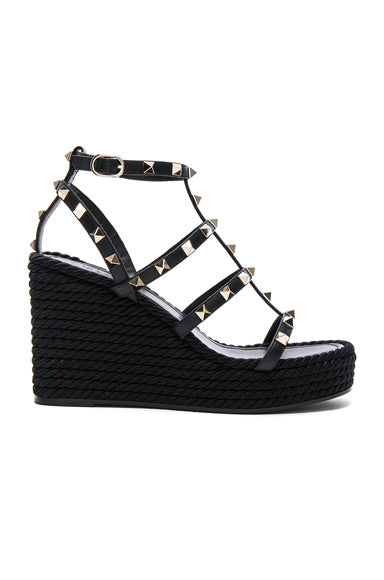 Rockstud Espadrille Wedges