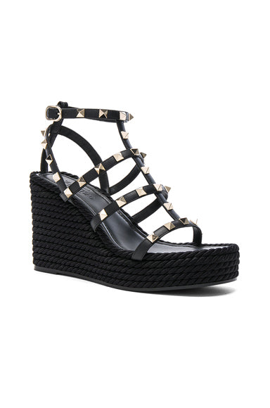 Rockstud Espadrille Wedges