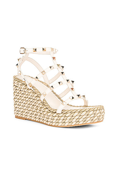 Rockstud Torchon Espadrille Wedges