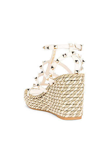 Rockstud Torchon Espadrille Wedges