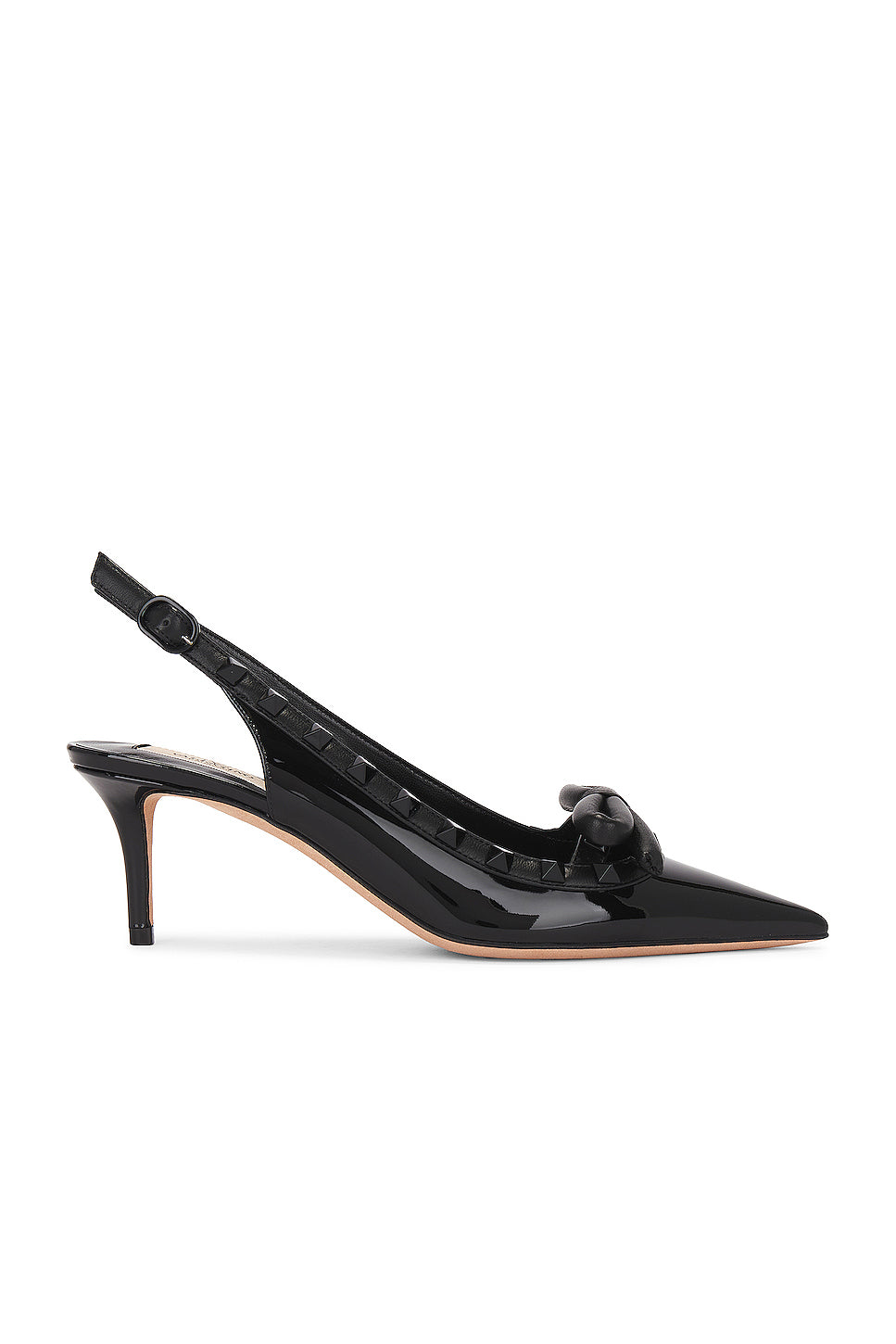 Rockstud Bow Sling Back Pump