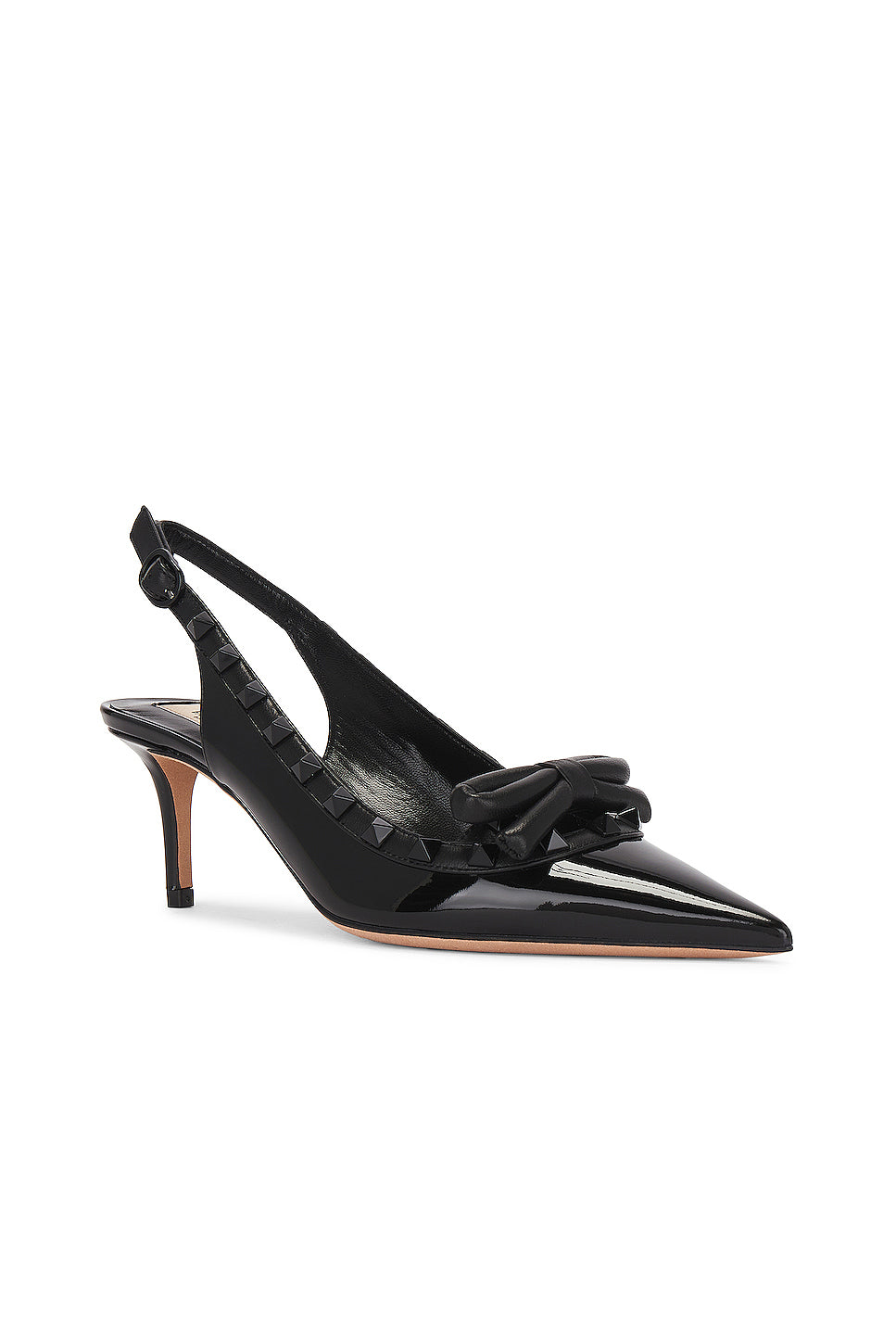 Rockstud Bow Sling Back Pump