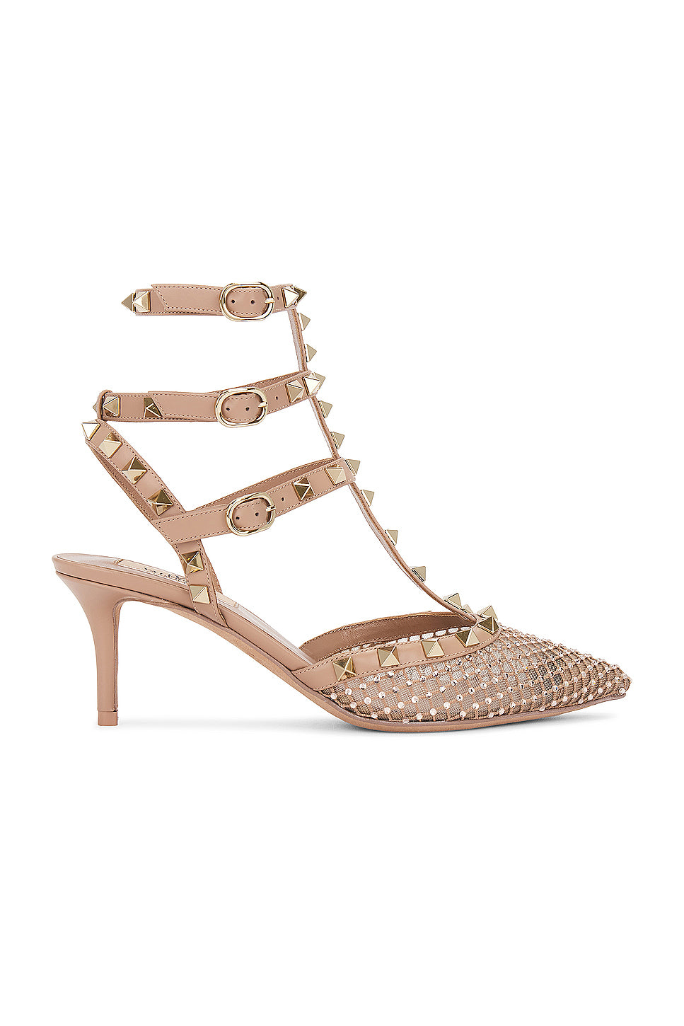 Rockstud Ankle Strap Pump