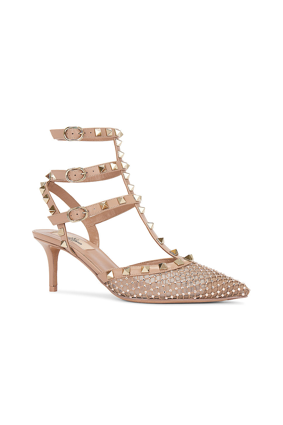 Rockstud Ankle Strap Pump