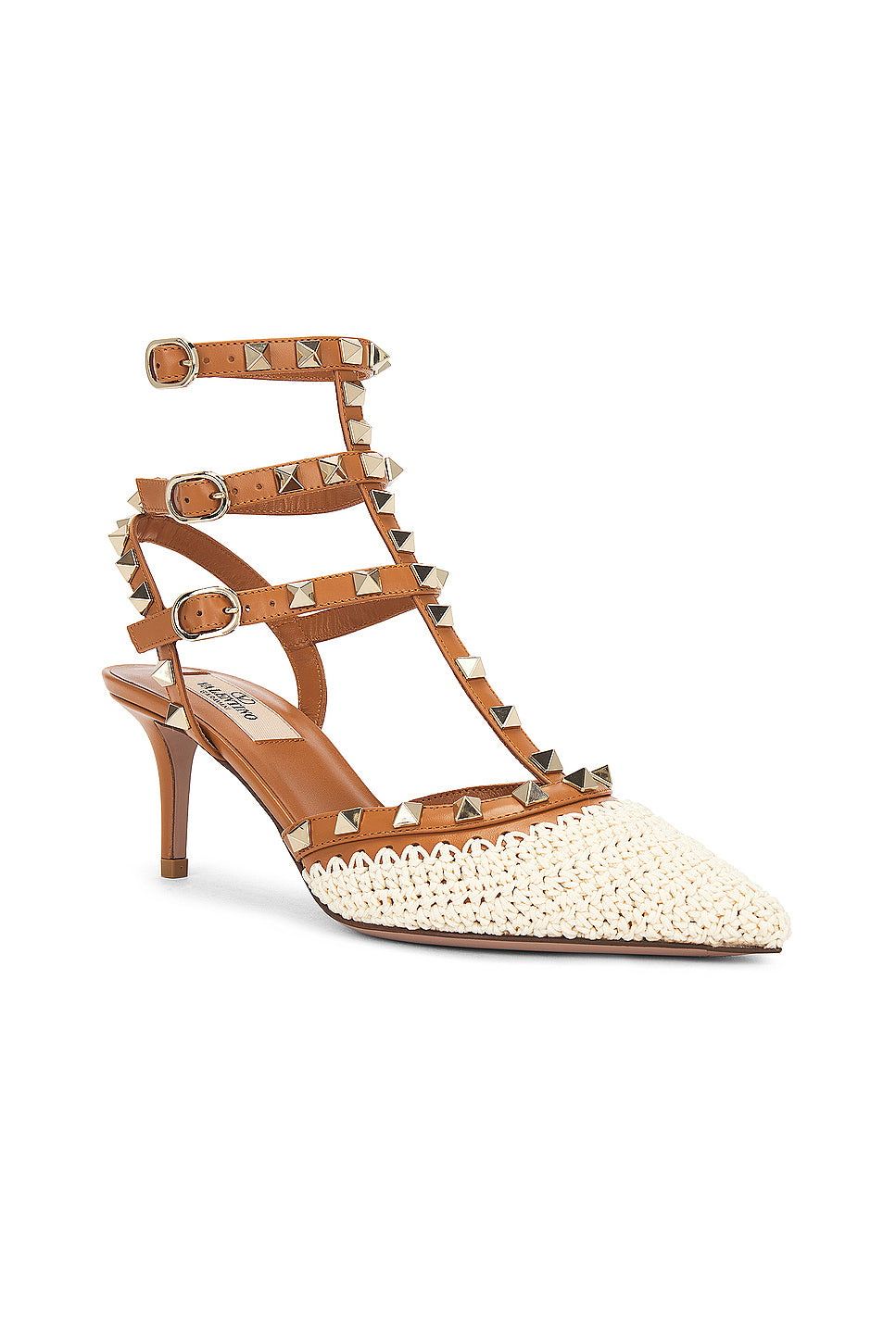 Rockstud Ankle Strap Pump