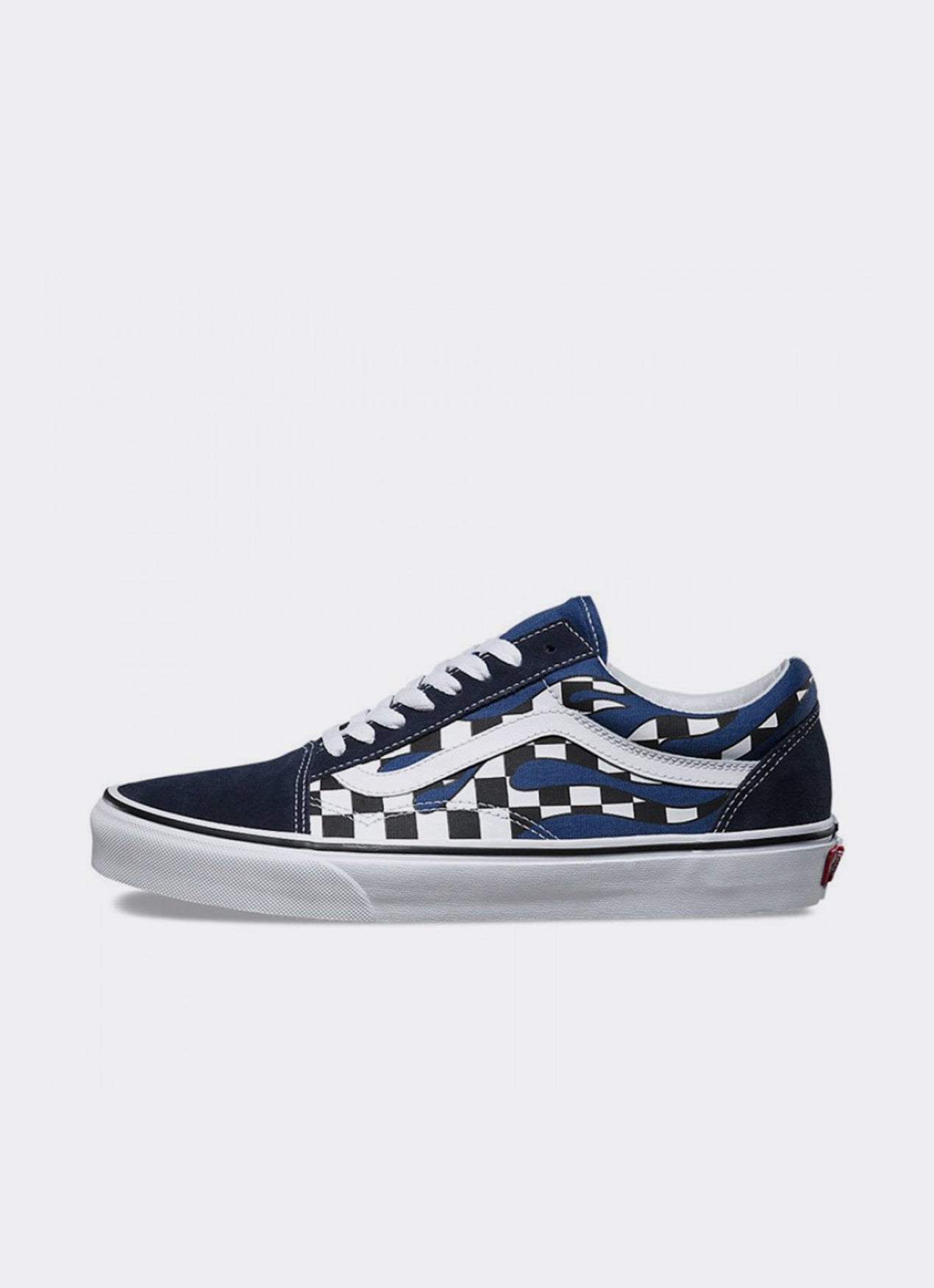 Checker flame old deals skool vans