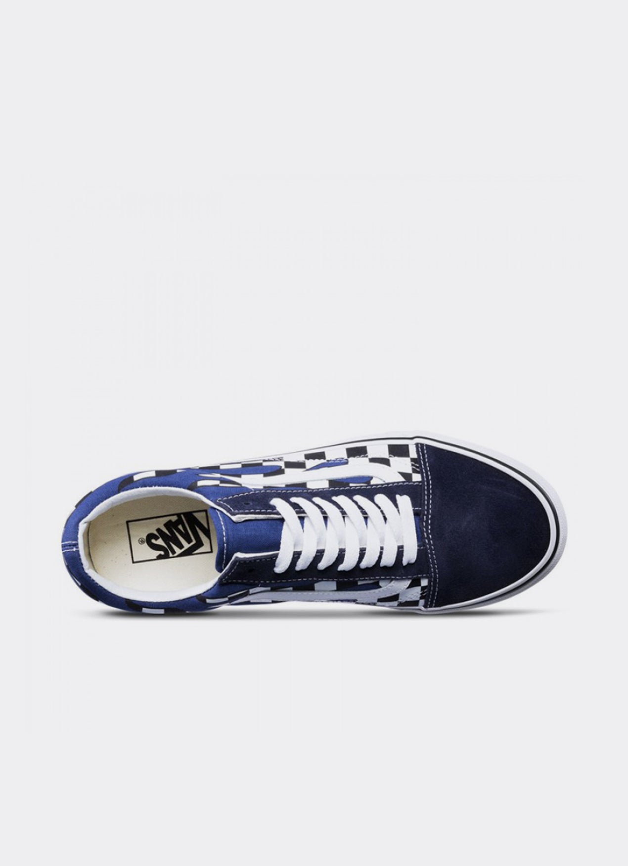 Checker Flame Old Skool  - Blue