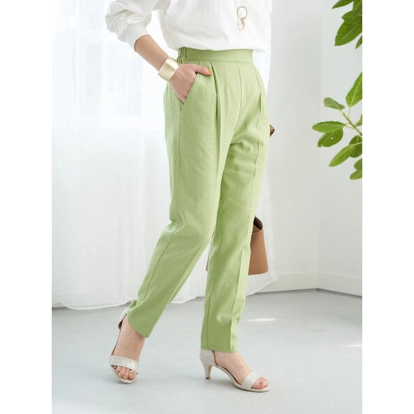 Meira Linen Blend Tapered Pants