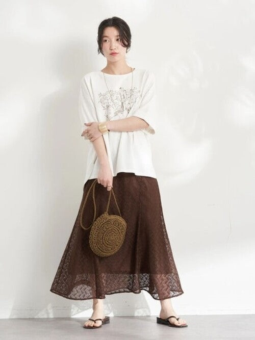 Leni Leaf Pattern Skirt