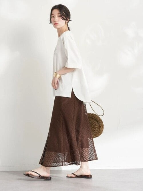 Leni Leaf Pattern Skirt